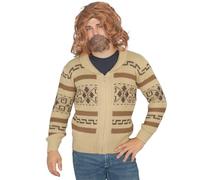 The Big Lebowski Jeffery The Dude Zip Up Kostüm Cardigan Sweater (XX-Large)