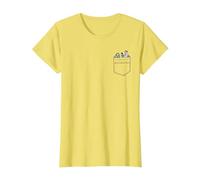 The Big Lebowski The Dude Walter and Donny Pocket Hit T-Shirt, Damen, Gelb, XS
