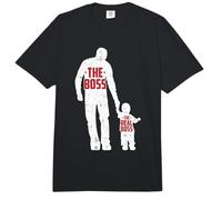The Boss The Real Boss Fathers Day Dad Son Daughter Matching Comfort Colors Adult Heavyweight T-Shirt