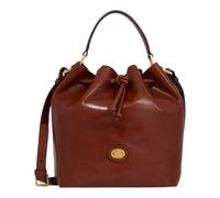 The Bridge Beuteltasche Damen aus Leder mit Schulterriemen marrone