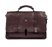 The Bridge Isaia Aktentaschen Messenger Leder 43 cm Laptopfach rot