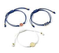 The Carat Shop Chelsea Football Club Freundschaftsarmband 3er Set, Einheitsgröße, Zinklegierung - 93% Zink + 3% Kupfer + 4% Aluminium, Kein Edelstein