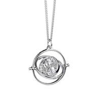 The Carat Shop - Harry Potter Halskette aus Sterlingsilber, Zeitumkehrer, Kristall, ca. 15 mm x 15 mm, unisex, für alle, Feierliche Anlässe, 45.7 cm, 925 Sterling Silber