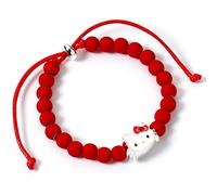The Carat Shop Perlenarmband Hello Kitty rote Perlen mit Hello Kitty Anhänger 21 cm