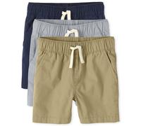 The Children's Place Joggingshorts zum berziehen f r Babys und Kleinkinder, Fin Gray/Flachs/Tidal, 3er-Pack, 12 18 Monate