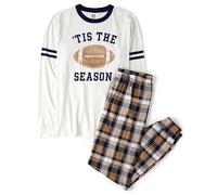 The Children's Place Unisex-Baby Family Matching, Football Pajama Sets, Cotton Pyjamaset, Es ist die Jahreszeit (Tis The Season), XLarge (Adult)
