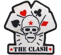 The Clash - Karten - Aufnäher zum Aufbügeln (Einheitsgröße) (Schwarz/Rot/Weiß)