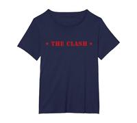 The Clash - Logo mit Sternen T-Shirt, Damen Große Größen, Marineblau, 5X