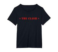 The Clash - Logo mit Sternen T-Shirt, Damen Große Größen, Schwarz, 3X