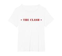 The Clash - Logo mit Sternen T-Shirt, Damen Große Größen, Weiß, 5X