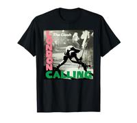 The Clash Official - Damen Unisex-Erwachsene T-Shirt Schwarz Kurzarm Crew-Ausschnitt Klassisches Cartoon T-Shirt Klein EU S