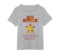 The Clash - Texas Tour 83' Wichita Falls T-Shirt, Damen Große Größen, Grau Meliert, 5X