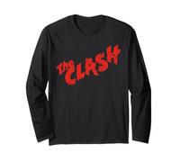 The Clash - Verkratztes rotes Logo Langarmshirt