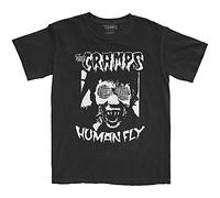 The Cramps T Shirt Human Fly Band Logo Nue offiziell Herren Schwarz