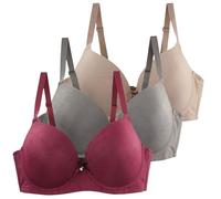 The Deal Angebote des Tages Heute 3er Pack BH Damen Mit Bügel Frauen Spitzen BH Set Leicht Bequemer T-Shirt-BH Vollschalen Push Up Große Brüste Minimizer Bralette Blitzangebote des Tages Aktuell