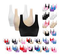 The Deal Angebote Dessous Sport BH Damen Ohne Bügel Große Größen Nahtloser BH Wireless Komfort BH Bequem Schlaf Still Sport Bralette Soft Frauen Bustiers Top Warehouse-Deals Prime Angebote Damen