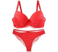 The Deal Schnäppchen Angebote BH Set Damen Unterwäsche Set BH Und Slip Frauen Spitzen Push Up BH Set Große Größen Super Bequemer BH Dessous Set Reizwäsche Travel Must Haves Sommerurlaub Must Have