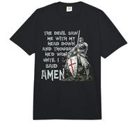 The Devil Saw Me with My Head Down Thought He'd Won Knights Comfort Colors Adult Heavyweight T-Shirt