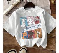 The Disney The Aristocats "All Characters" T-shirt is casual, comfortable, versatile, and practical, suitable for spring, summer, and autumn. It featu