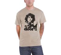 The Doors Herren-T-Shirt, Break on Through Band, offizielles Logo, braun, L