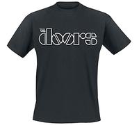 The Doors Logo Männer T-Shirt schwarz S 100% Baumwolle Band-Merch, Bands