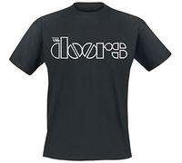 The Doors Logo Männer T-Shirt schwarz XL, 100% Baumwolle, Band-Merch, Bands