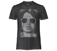 The Doors Offizielles Jim Morrison T-Shirt, Unisex, Baumwolle, Rock, reguläre Passform, für Erwachsene und Jungen, Schwarz , Small