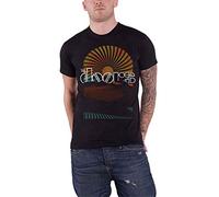 The Doors T Shirt Daybreak Band Logo Vintage Nue offiziell Herren Schwarz M