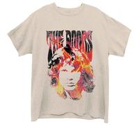 The Doors T Shirt Jim Face Fire Band Logo Nue offiziell Herren Natural M