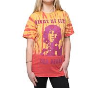 The Doors T Shirt Light My Fire Band Logo Nue offiziell Unisex Orange Dye Wash XL