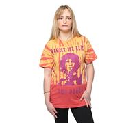 The Doors T Shirt Light My Fire Band Logo Nue offiziell Unisex Orange Dye Wash XL