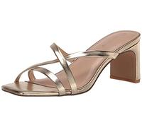 The Drop Amelie Riemchensandalen Karree-Zehenpartie Sandalen mit Absatz, Gold, 39.5 EU