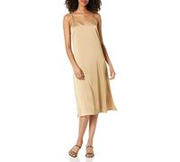 The Drop Ana Silky Midi-Slip-Kleid mit V-Ausschnitt Freizeitkleid, Stone, X-Small