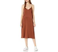 The Drop Damen Ana Midi-Kleid, V-Ausschnitt, seidiger Slip-Dress-Stil, Schildkrötenschale, 2X