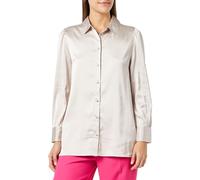 The Drop Damen @lucyswhims Hemd zum Knöpfen mit langen Ärmeln, Silber, M
