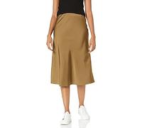 The Drop Damen Maya Rock, seidiger Slip-Skirt-Stil, Dunkles Olivgrün, 3X