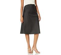 The Drop Damen Maya Rock, seidiger Slip-Skirt-Stil, Schwarz, 3X