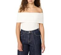 The Drop Jan Off The Shoulder Knit Top Blusen, Weiß, S