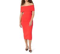 The Drop Lora Off The Shoulder Midi Sheath Dress Kleider, Feuerrot, XL