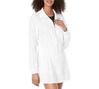 The Drop Quinn Cropped-Jacke für Damen, mit Reißverschluss vorn, Weiß, Größe 4XL Große Größen