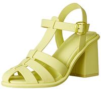 The Drop Sandale für Damen, Jutta Fisherman Blockabsatz, Gelb-Grün, 37 EU