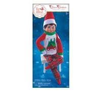 The Elf on the Shelf Claus Couture® Weihnachtsbaum Pyjama | Oberteil mit Weihnachtsbaum-Motiv & Karierte Hose | Scout Elf Outfit