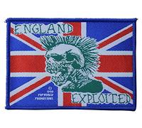 THE EXPLOITED Aufnäher ENGLAND EXPLOITED Patch gewebt 10 x 7 cm