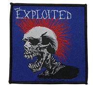 THE EXPLOITED Aufnäher MOHICAN MULTICOLOUR Patch gewebt 9 x 9,5 cm