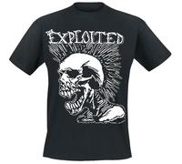 The Exploited Mohican Skull T-Shirt schwarz in XL