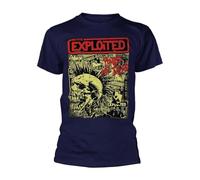 The Exploited - Punks Not Dead T-Shirt für Herren/Damen Unisex (L) (Blau)