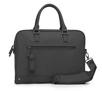 The Friendly Swede Laptoptasche 13 Zoll, minimalistische Arbeitstasche, Businesstasche, Aktentasche Herren und Damen, Veganes PU - VRETA - mit Schultergurt (Schwarz)