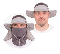The Friendly Swede Outdoor Buschhüte 2 Stück - ideal als Sonnenhut, Safarihut, Outdoor Hut, Fischerhut, Anglerhut, Gartenhut, Campinghut für Damen, Herren und Kinder (Grau mit Nackenschutz)