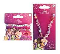 The Geeky Pop Disney Princess - Halskette Prinzessin für Kinder - Modeschmuck mit Perlen und Anhänger Disney Prinzessinnen - Kinderschmuck - Geschenkidee Mädchen
