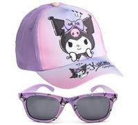The Geeky Pop Kuromi Kinder Sanrio Set - Kuromi Cap mit UV400 Sonnenbrille für Mädchen 5-12 Jahre